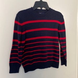 Gap Kids Navy Red Stripe Sweater Size 6-7 Pre-Owned